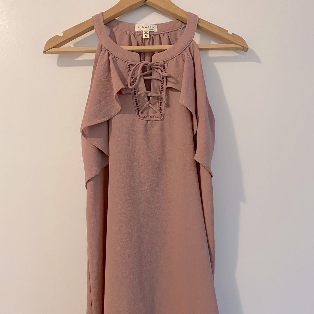 NWOT light mauve flowy tank top